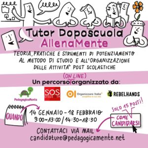 Locandina corso tutor AllenaMente